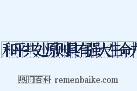 和平共处原则具有强大生命力是什么意思的图片